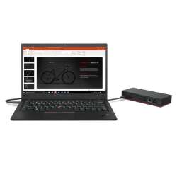 Lenovo ThinkPad Universal USB-C Dock, Kabelgebunden, USB 3.2 Gen 1 (3.1 Gen 1) Type-C, 10,100,1000 Mbit/s, Schwarz, 4K Ultra HD, 3840 x 2160 Pixel