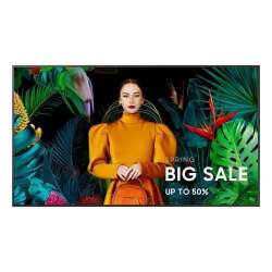 Samsung QB55C. Produktdesign: Digital Signage Flachbildschirm. 139,7 cm (55"),  LCD, Display-Auflösung: 3840 x 2160 Pixel, Helligkeit: 350 cd/m²,  4K Ultra HD. WLAN. Betriebszeiten (Stunden/Tage): 16/7. Tizen. Schwarz CPU-Bezeichnung  55" Digital Signage