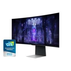 Samsung G85SB. 86,4 cm (34"), Display-Auflösung: 3440 x 1440 Pixel,  UltraWide Quad HD,  OLED, Reaktionszeit: 0,03 ms, Natives Seitenverhältnis: 21:9, Bildwinkel, horizontal: 178°, Bildwinkel, vertikal: 178°. Eingebaute Lautsprecher. VESA-Halterung, Höhen