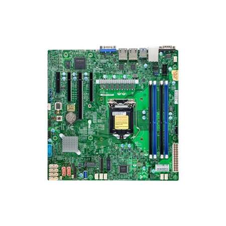 Supermicro X12STL-F - Motherboard - micro ATX LGA1200-Sockel - C252 Chipsatz - USB 3.2 Gen 1 - 2 x Gigabit LAN - Onboard-Grafik