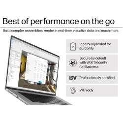 HP ZBook Studio 16 G11 - 16", 3840x2400, Core Ultra 7, 32GB RAM, DDR5, Nvidia RTX 2000 Ada 8GB, 1TB NVMe, Wi-Fi 7, Bluetooth 5.4, Fingerabdruckscanner, Tastaturbeleuchtung, Windows 11 Professional
