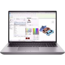 HP ZBook16 G11 Mobile WS, Allplan zertifiziert - Intel Core i9 14900HX (24C, bis 5,8GHz),16" WUXGA Display AG (1920x1200) 400nits, 64 GB RAM, 2TB NVMe, Webcam, WLAN-, FPR, SmarCard,  Windows 11 Professional, 3 Jahre HP Garantie