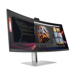 HP 734pm Curved Docking Display (Schwarz), 34" WQHD IPS, 100W USB-C Power Delivery, Webcam, 3 Jahre Garantie (Austausch am naechsten Arbeitstag)