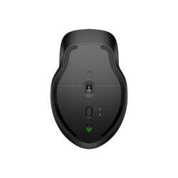 HP 430 - Maus - für mehrere Geräte - ergonomisch - rechts- und linkshändig - 5 Tasten - kabellos - Bluetooth 5.0, 2.4 GHz - kabelloser Empfänger (USB) - Jet Black - für HP 21, 22, 24, 27; Laptop 14, 15, 17; Pavilion 24, 27, 32, TP01; Pavilion Laptop 15