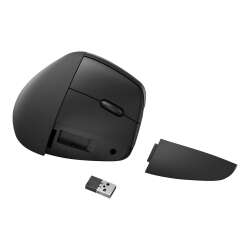 HP 920 - Maus - ergonomisch - 6 Tasten - kabellos - 2.4 GHz, Bluetooth 5.3 - kabelloser Empfänger (USB) - Schwarz