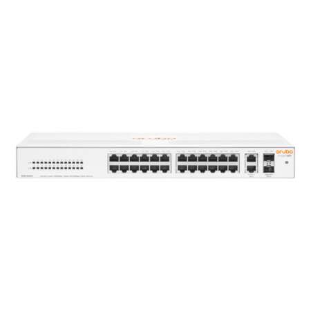 HPE Networking Instant On 1430 26G 2SFP Switch HPE Renew Produkt,  Switch - unmanaged - 26 x 10/100/1000 + 2 x 100/1000 SFP - Desktop - an Rack montierbar - wandmontierbar - BTO