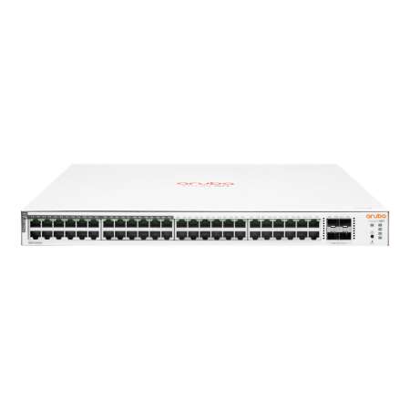 HPE Networking Instant On 1830 48G 24p Class4 PoE 4SFP 370W Switch - Switch - Smart - 24 x 10/100/1000 + 24 x 10/100/1000 (PoE+) HPE Renew Produkt,  + 4 x Gigabit SFP - Desktop - an Rack montierbar - PoE+ (370 W)