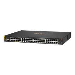 HPE Aruba 6100 48G Class4 PoE 4SFP+ 370W Switch - Switch - managed - 48 x 10/100/1000 (PoE+) HPE Renew Produkt,  + 4 x 1 Gigabit / 10 Gigabit SFP+ - Seite-zu-Seite-Luftstrom - an Rack montierbar - PoE+ (370 W)