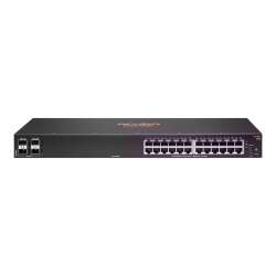 HPE Aruba 6100 24G 4SFP+ Switch - Switch - managed HPE Renew Produkt,  24 x 10/100/1000 + 4 x 1 Gigabit / 10 Gigabit SFP+ - Seite-zu-Seite-Luftstrom - an Rack montierbar