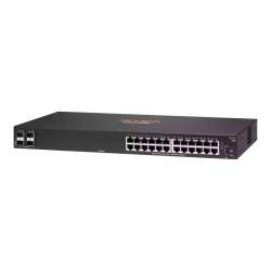 HPE Aruba 6100 24G 4SFP+ Switch - Switch - managed HPE Renew Produkt,  24 x 10/100/1000 + 4 x 1 Gigabit / 10 Gigabit SFP+ - Seite-zu-Seite-Luftstrom - an Rack montierbar