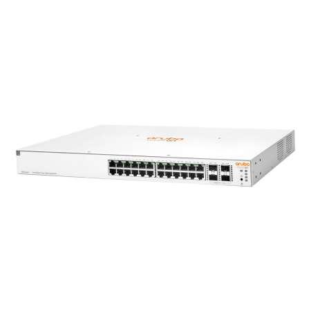 HPE Instant On 1930 24G Class4 PoE 4SFP/SFP+ 370W Switch - Switch - L3 - managed - 24 x 10/100/1000 (PoE) HPE Renew Produkt,  + 4 x 1 Gigabit / 10 Gigabit SFP+ - an Rack montierbar - PoE (370 W)
