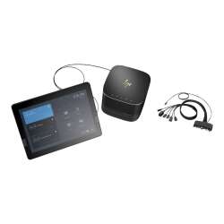 HP Elite Slice G2 with Microsoft Teams Rooms - USFF - Core i5 7500T / 2.7 GHz - vPro - RAM 8 GB - SSD 256 GB - NVMe - HD Graphics 630 - 1GbE - WLAN: 802.11a/b/g/n/ac, Bluetooth 4.2 - Win 10 IoT Enterprise 64-bit - Monitor: LCD 31.2 cm (12.3") HPE Renew Pr
