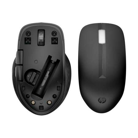 HP 435 - Maus - für mehrere Geräte - ergonomisch - 5 Tasten - kabellos - 2.4 GHz, Bluetooth 5.2 - Bluetooth-USB-Adapter