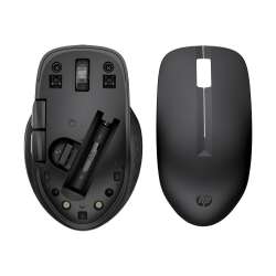 HP 435 - Maus - für mehrere Geräte - ergonomisch - 5 Tasten - kabellos - 2.4 GHz, Bluetooth 5.2 - Bluetooth-USB-Adapter