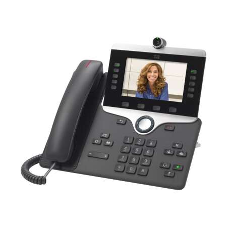 Cisco IP Phone 8865 - IP-Videotelefon - mit Digitalkamera, Bluetooth-Schnittstelle - IEEE 802.11a/b/g/n/ac (Wi-Fi) HPE Renew Produkt,  SIP - SDP - 5 Leitungen - holzkohlefarben