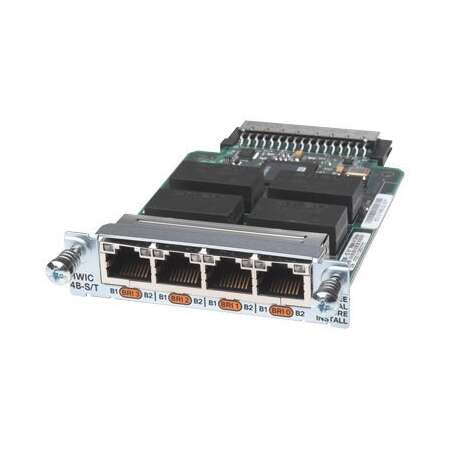 Cisco High-Speed 4-Port ISDN BRI S/T - Sprach- / Faxmodul HPE Renew Produkt,  HWIC - ISDN BRI ST - Digitalsteckplätze: 4 - für Cisco 1841 - 1841 3G - 1841 ADSL2 - 1921 4-pair - 1921 ADSL2+ - 19XX - 28XX - 29XX - 38XX - 39XX