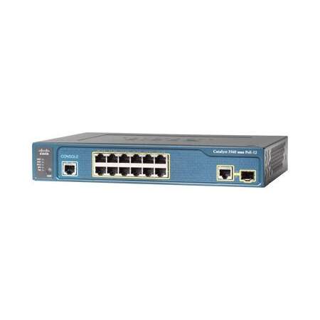 Cisco Catalyst 3560-12PC - Switch - L3 - managed - 12 x 10/100 (PoE) HPE Renew Produkt,  + 1 x Kombi-Gigabit-SFP - Desktop - PoE