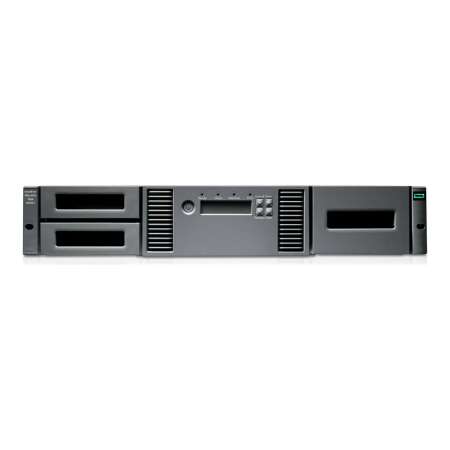 HPE StoreEver MSL2024 - Bandbibliothek - 288 TB / 720 TB - Steckplätze: 24 - LTO Ultrium (12 TB / 30 TB) HPE Renew Produkt,  x 1 - Ultrium 8 - max. Anzahl von Laufwerken: 2 - SAS-2 - Rack - einbaufähig - 2U - Barcode-Leser - Verschlüsselung
