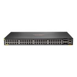 HPE Aruba 6200F 48G Class4 PoE 4SFP+ 370W Switch - Switch - max. Stapelentfernung 10 km - L3 - managed - 48 x 10/100/1000 (PoE+) + 4 x 1 Gigabit/10 Gigabit SFP+ (Uplink) - Front und Seite zu Hinterseite - an Rack montierbar - PoE+ (370 W) - BTO HPE Aruba