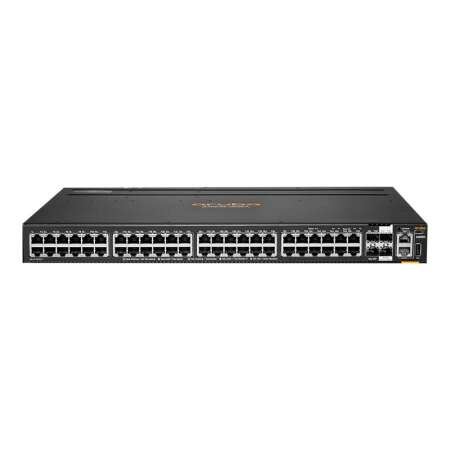 HPE Aruba 6200M 48G 4SFP+ TAA Switch - Switch - max. Stapelentfernung 10 km - L3 - managed - 48 x 10/100/1000 + 4 x 1 Gigabit / 10 Gigabit SFP+ (Uplink / Stacking) Front und Seite zu Hinterseite - an Rack montierbar - BTO - TAA-konform HPE Aruba 6200M 48G