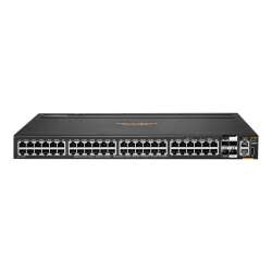 HPE Aruba 6200M 48G 4SFP+ TAA Switch - Switch - max. Stapelentfernung 10 km - L3 - managed - 48 x 10/100/1000 + 4 x 1 Gigabit / 10 Gigabit SFP+ (Uplink / Stacking) Front und Seite zu Hinterseite - an Rack montierbar - BTO - TAA-konform HPE Aruba 6200M 48G