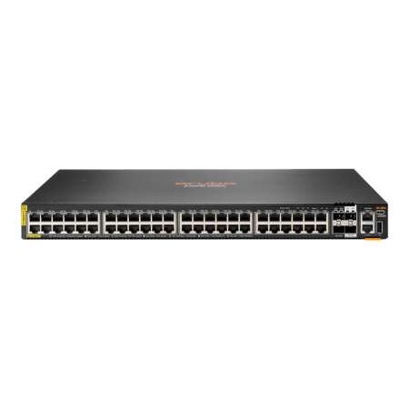 HPE Aruba 6200M 48G Class4 PoE 4SFP+ TAA Switch - Switch - max. Stapelentfernung 10 km - L3 - managed - 48 x 10/100/1000 (PoE+) + 4 x 1 Gigabit / 10 Gigabit SFP+ (Uplink / Stacking) - Front und Seite zu Hinterseite - an Rack montierbar - PoE+ (1440 W) - B