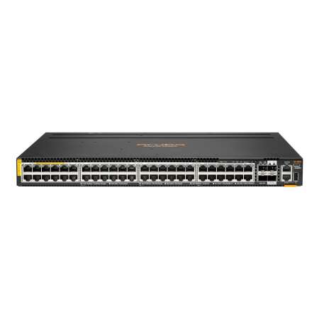 HPE Aruba Networking 6300M 48p 10M/100M/1G 4p SFP56 50G TAA Switch - Switch - max. Stapelentfernung 10 km - L3 - managed - 48 x 10/100/1000 + 4 x 1 Gigabit / 10 Gigabit / 25 Gigabit / 50 Gigabit SFP56 (Uplink / Stacking) Front und Seite zu Hinterseite - a