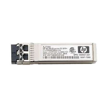 HPE B-Series - SFP (Mini-GBIC)-Transceiver-Modul 10GbE - 1000Base-LX - für StoreFabric SN4000B - SN8000B 4-Slot - SN8000B 8-Slot - SN8600B 4-slot HPE B-Series - SFP (Mini-GBIC)-Transceiver-Modul - 10GbE - 1000Base-LX - für StoreFabric SN4000B, SN8000B 4-S