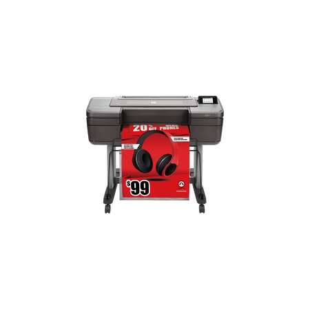 HP DesignJet Z6 PostScript - 610 mm (24") Grossformatdrucker - Farbe - Tintenstrahl - Rolle (61 cm) 2400 x 1200 dpi - bis zu 1.4 Min./Seite (einfarbig)/ bis zu 1.4 Min./Seite (Farbe) - Kapazität: 1 Rolle - Gigabit LAN - USB-Host - cutter