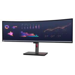 Lenovo ThinkVision P49w-30, 49", DQHD, 5120 x 1440, 32:9, IPS Black, 1x TBT4 in 1x TBT4 out, USB C, 2x HDMI 2.1 + DP 1.4, Ethernet