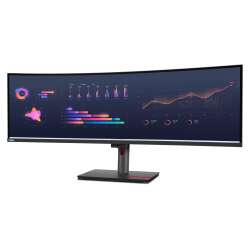 Lenovo ThinkVision P49w-30, 49", DQHD, 5120 x 1440, 32:9, IPS Black, 1x TBT4 in 1x TBT4 out, USB C, 2x HDMI 2.1 + DP 1.4, Ethernet
