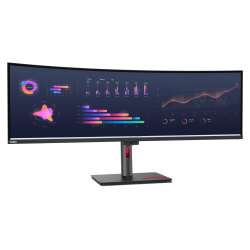 Lenovo ThinkVision P49w-30, 49", DQHD, 5120 x 1440, 32:9, IPS Black, 1x TBT4 in 1x TBT4 out, USB C, 2x HDMI 2.1 + DP 1.4, Ethernet