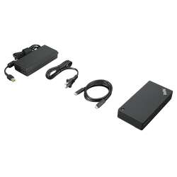 Lenovo ThinkPad USB-C Smart Dock - 10/100 - 10,100,1000 Mbit/s - Schwarz - Volle Größe - 2.0/3.2 Gen 2 (3.1 Gen 2) - 171 mm