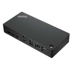Lenovo ThinkPad Universal Thunderbolt 4 Smart Dock - Kabelgebunden - Thunderbolt 4 - 3,5 mm - Schwarz - 40 Gbit/s - 60 Hz
