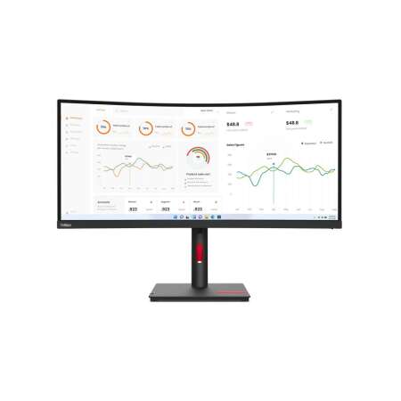 Lenovo ThinkVision T34w-30 - 86,4 cm (34") - 3440 x 1440 Pixel - Wide Quad HD - LED - 6 ms - Schwarz