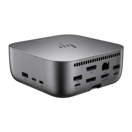 HP Thunderbolt 4 Ultra 180 W G6 Dockingstation, Kabelgebunden, Thunderbolt 4, 180 W, 10,100,1000,2500 Mbit/s, Grau, 8K Ultra HD 3 Jahre eingeschränkte HP Garantie