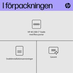 HP Universal USB-C Multiport-Hub, USB Typ-C, 65 W, Schwarz, USB Typ-C, China, Haus Auf 2 Jahre beschränkte Garantie