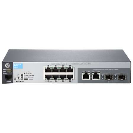 HPE Aruba Networking 2530-8G, Managed, L2, Gigabit Ethernet (10/100/1000), Vollduplex, Rack-Einbau, 1U