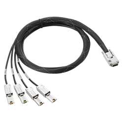HPE K2R10A, 4 m, SFF8470, SFF8088, Männlich/Männlich, Schwarz, Silber