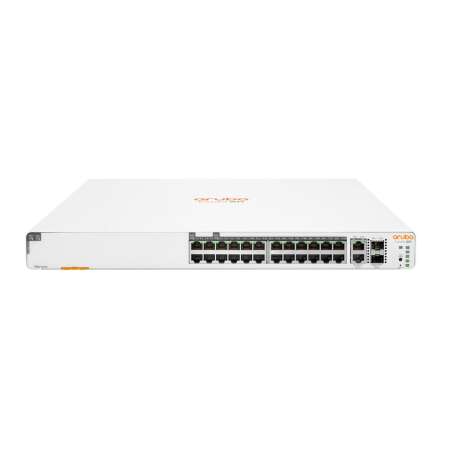HPE Aruba Networking Aruba Instant On 1960 24G 20p Class4 4p Class6 PoE 2XGT 2SFP+ 370W. Switch-Typ: Managed, Switch-Ebene: L2+. Basic Switching RJ-45 Ethernet Ports-Typ: Gigabit Ethernet (10/100/1000), Anzahl der basisschaltenden RJ-45 Ethernet Ports: 24