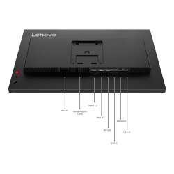 Lenovo ThinkVision T24D-40 Monitor. 60,5 cm (23.8"), Display-AuflÃ¶sung: 1920 x 1080 Pixel,  Full HD,  LCD, Reaktionszeit: 6 ms, Natives SeitenverhÃ¤ltnis: 16:9, Bildwinkel, horizontal: 178Â°, Bildwinkel, vertikal: 178Â°. Eingebaute Lautsprecher. Integrie