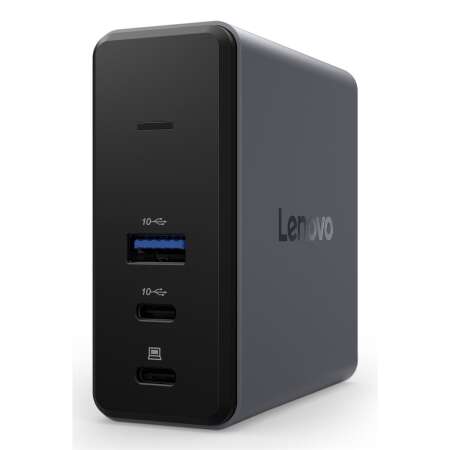 Lenovo X9 Charging GaN Dock, Kabelgebunden, USB 3.2 Gen 2 (3.1 Gen 2) Type-C, 60 W, Grau, MicroSD (TransFlash), 3840 x 2160 Pixel