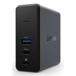 Lenovo X9 Charging GaN Dock, Kabelgebunden, USB 3.2 Gen 2 (3.1 Gen 2) Type-C, 60 W, Grau, MicroSD (TransFlash), 3840 x 2160 Pixel
