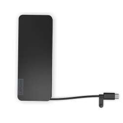 Lenovo 4X11N40212, Kabelgebunden, USB 3.2 Gen 1 (3.1 Gen 1) Type-C, 65 W, Schwarz, Eclipse Black, MicroSD (TransFlash), SD