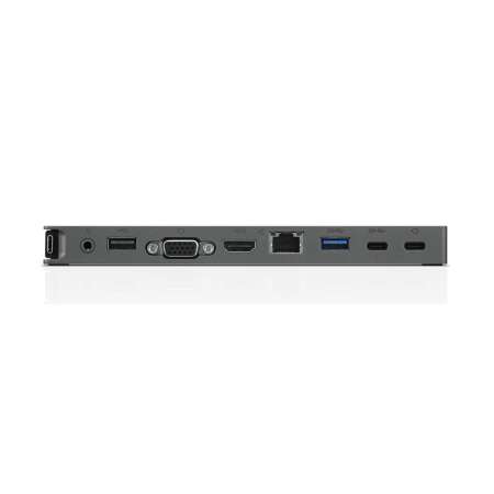 Lenovo USB-C Mini Dock, Kabelgebunden, USB 3.2 Gen 1 (3.1 Gen 1) Type-C, 3,5 mm, 10,100,1000 Mbit/s, Grau, CB, BSMI, SII, CU, Ukraine, Kvalitet, LOA, NOM, cULus, FCC, ICES, CE, RCM, VCCI, KCC, EAC