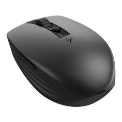 HP 710 Wiederaufladbare geräuschlose Maus / Mouse, kabellos, LiIon Akku, Bis zu 3000 dpi,Track on Glass, kippbares Scrollrad, Schnelles Scrollen, schwarz, USB Dongle