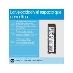 HPE HP 512GB PCIe-4x4 NVMe M.2 SSD, 512 GB, M.2