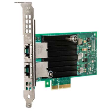 HPE Intel X550T2, Eingebaut, Kabelgebunden, PCI Express, Ethernet, 10000 Mbit/s, Grün, Silber Intel® Ethernet-Converged-Network-Adapter X550-T2