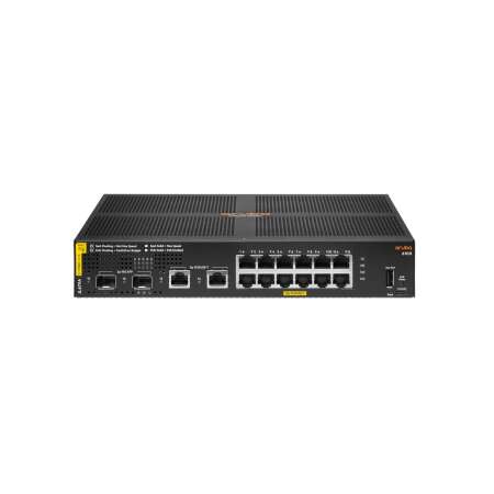 HPE Aruba Networking Aruba 6100 12G Class4 PoE 2G/2SFP+ 139W, Managed, L3, Gigabit Ethernet (10/100/1000), Power over Ethernet (PoE), Rack-Einbau, 1U 6100 12G PoE der Klasse 4 2G/2SFP+ 139 W Switch
