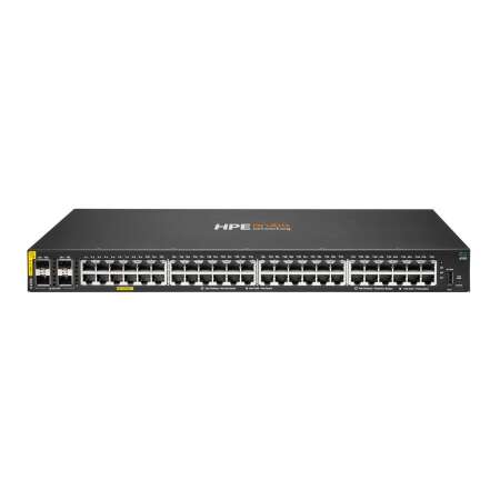 HPE Aruba Networking CX 6100 48G Class4 PoE 4SFP+ 370W Switch, Managed, L3, Gigabit Ethernet (10/100/1000), Power over Ethernet (PoE), Rack-Einbau, 1U
